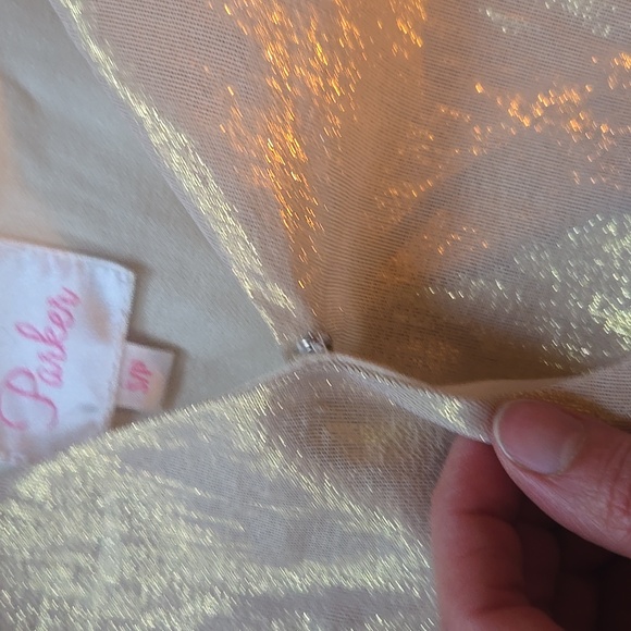 Parker silk shimmering gold camisole - Picture 5 of 13